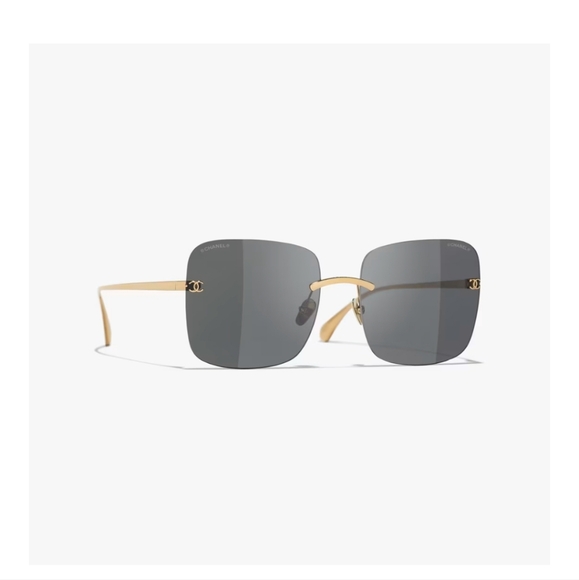 CHANEL TITANIUM LIGHT GOLD SUNGLASSES Square CH4287T c.395